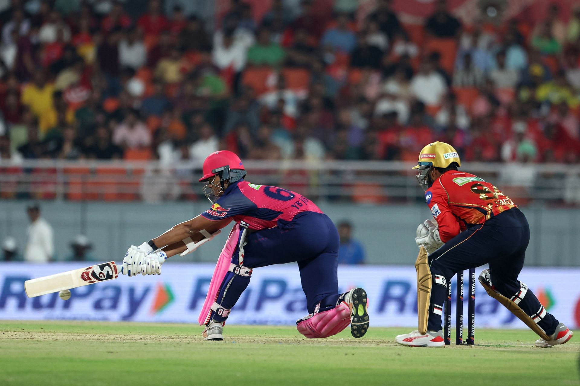 Yashasvi Jaiswal batting. (Image Credits: Getty)